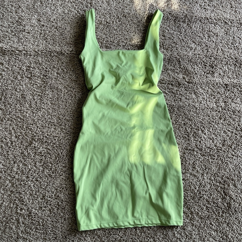 Cotton On Neon Green Scoop Neck Mini Dress